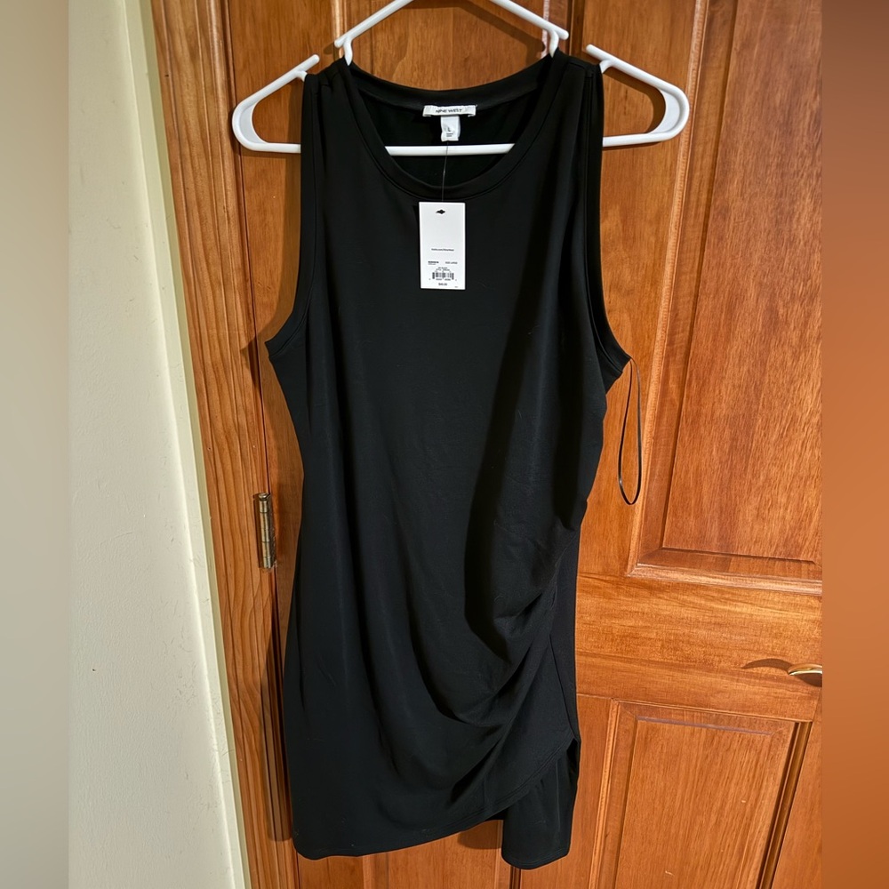 NWT Nine West Black Sleeveless Asymmetrical Hem Dress